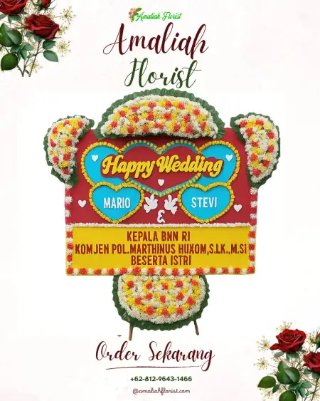 Papan Bunga Pernikahan Ngembeh